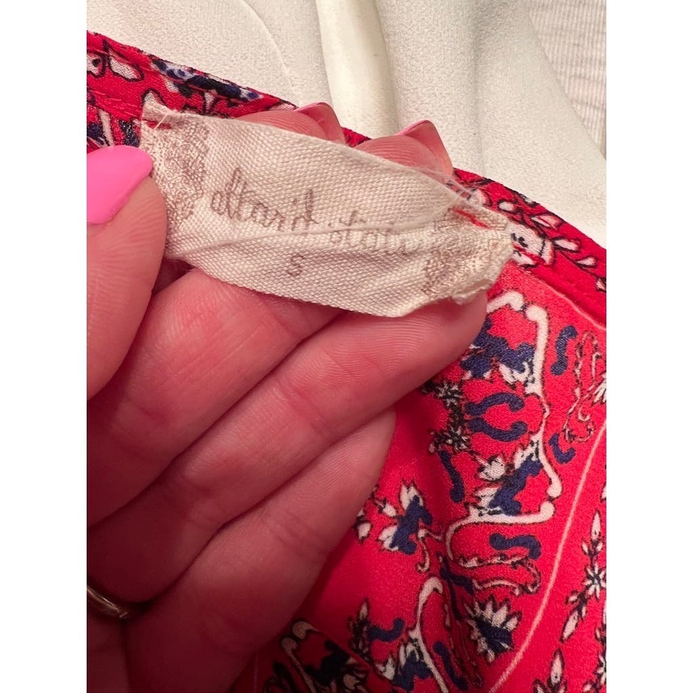 Altar'd State Red Patterned Blouse - image 6